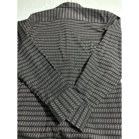 Robert Graham Cubist Classic Fit Cotton Blend Button-Up Shirt Black/Red Medium - Picture 9 of 11